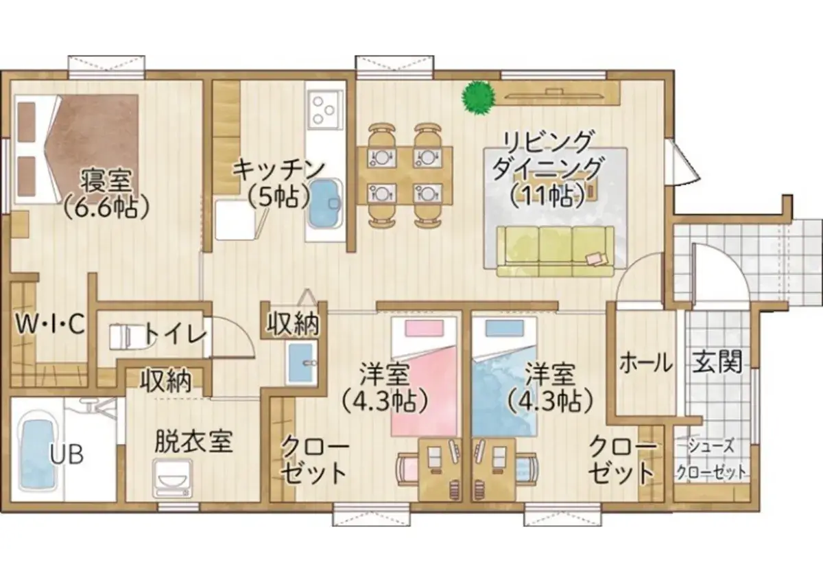 モデルハウス間取り
