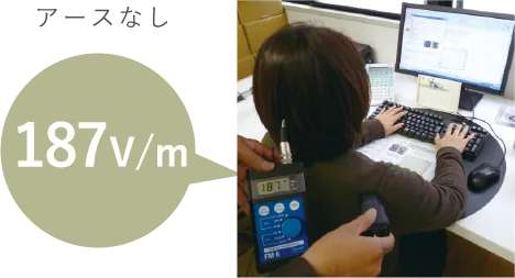 アースなし 187v/m